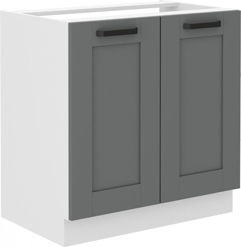 Waschbeckenunterschrank LAILI – Breite 80 cm, Grau / Weiß Produktbild 