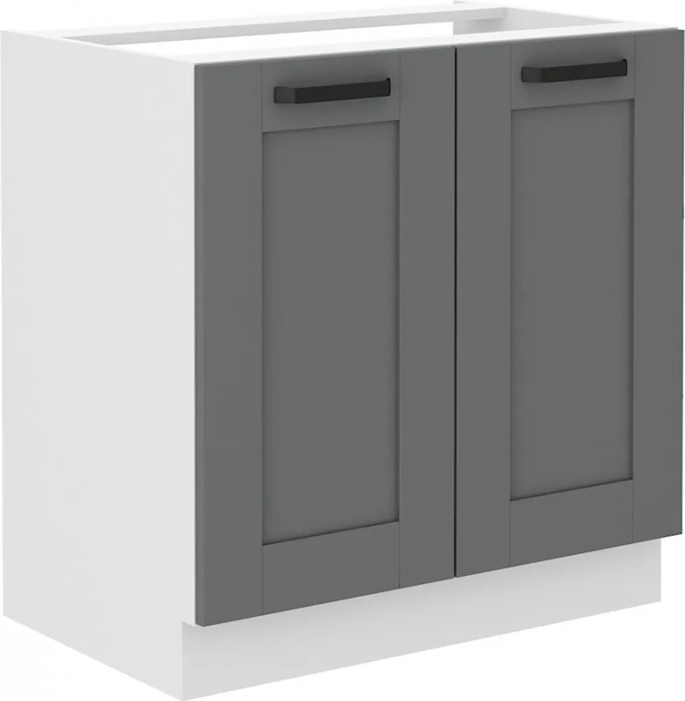 Armadietto Cucina LAILI 80 cm Grigio Bianco | Design Moderno e Funzionale