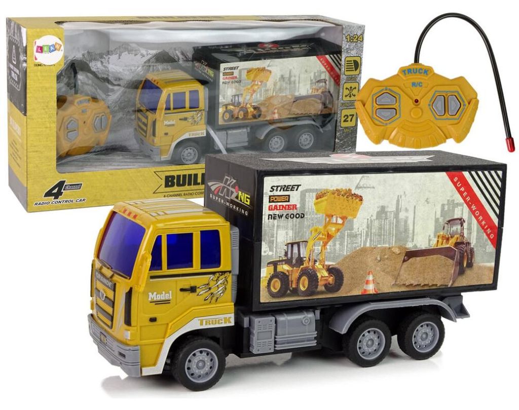 Lean Toys Ferngesteuerter Bau-LKW 1:24 Gelb