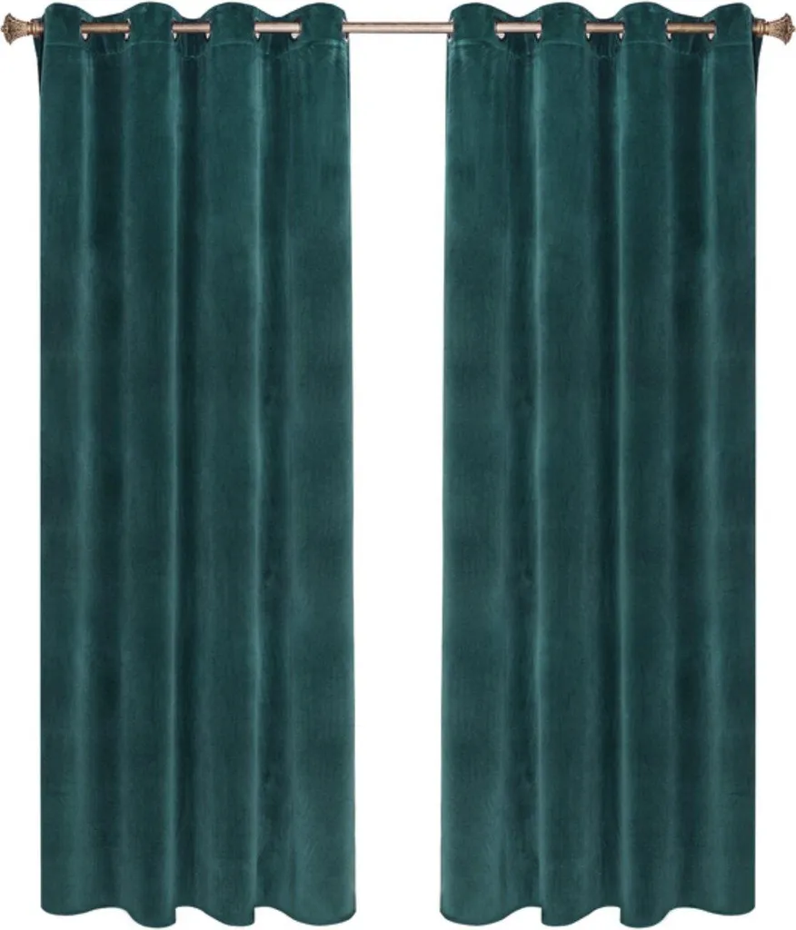 Tende Velvet Bolt Edge Verde 140x245cm | Set 2 Oscuranti per un Mood Cozy