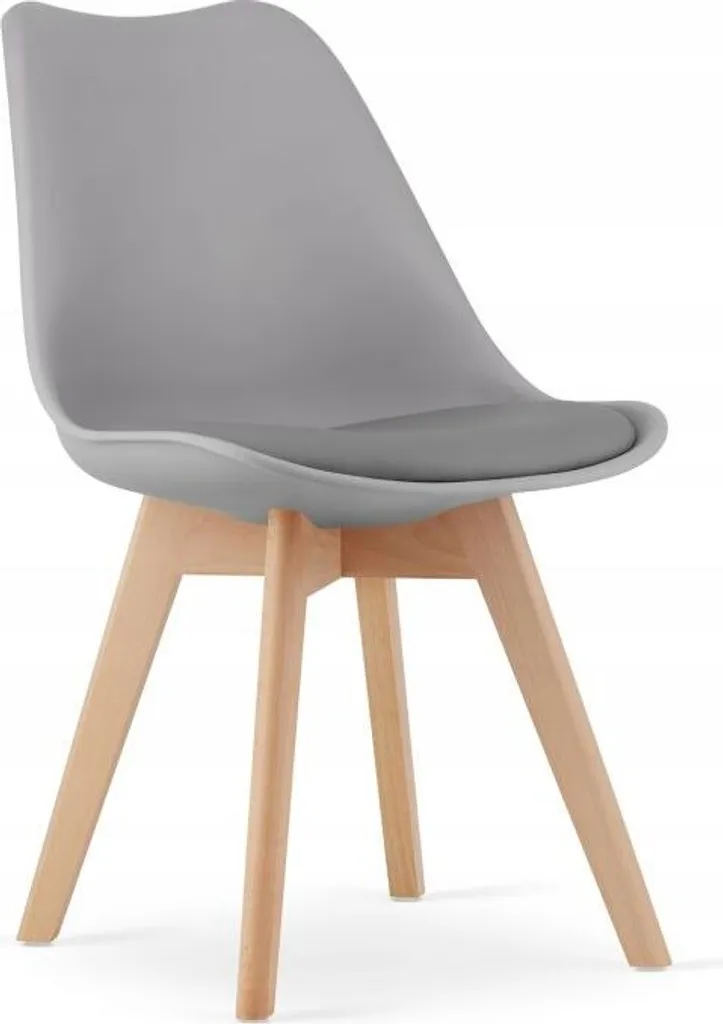 Chaise de salon design pour salle à manger, assise confortable grise
