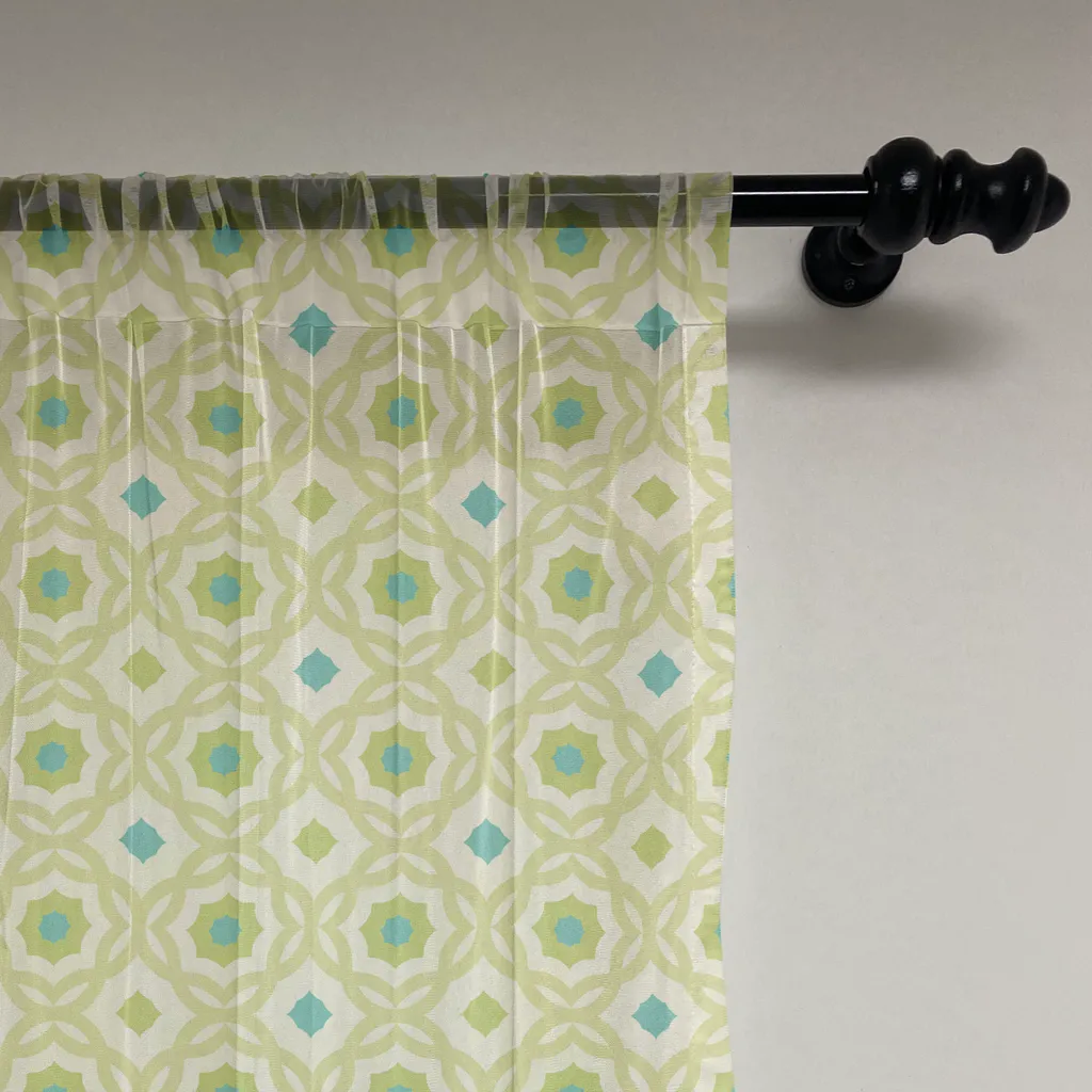 Draperie Murale Motif Marocain Floral Vert d'Eau pour Salon et Chambre - 2