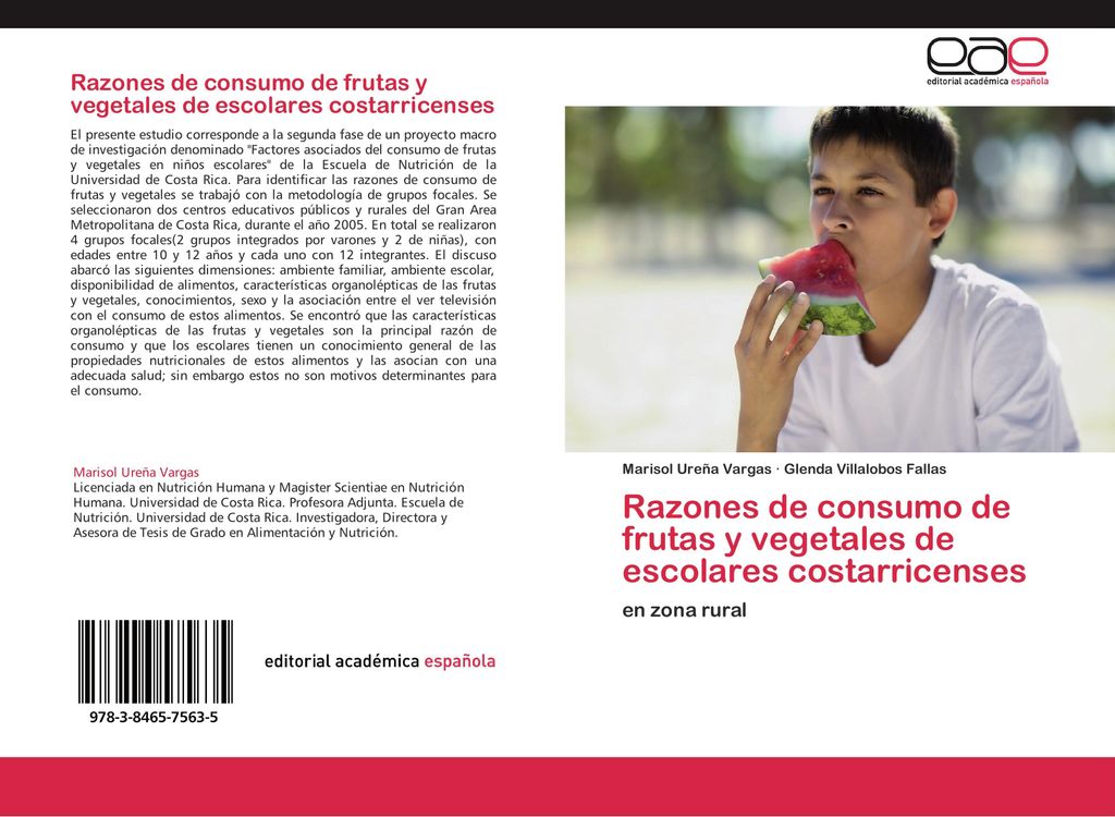 Razones de consumo de frutas y vegetales de escolares costarricenses