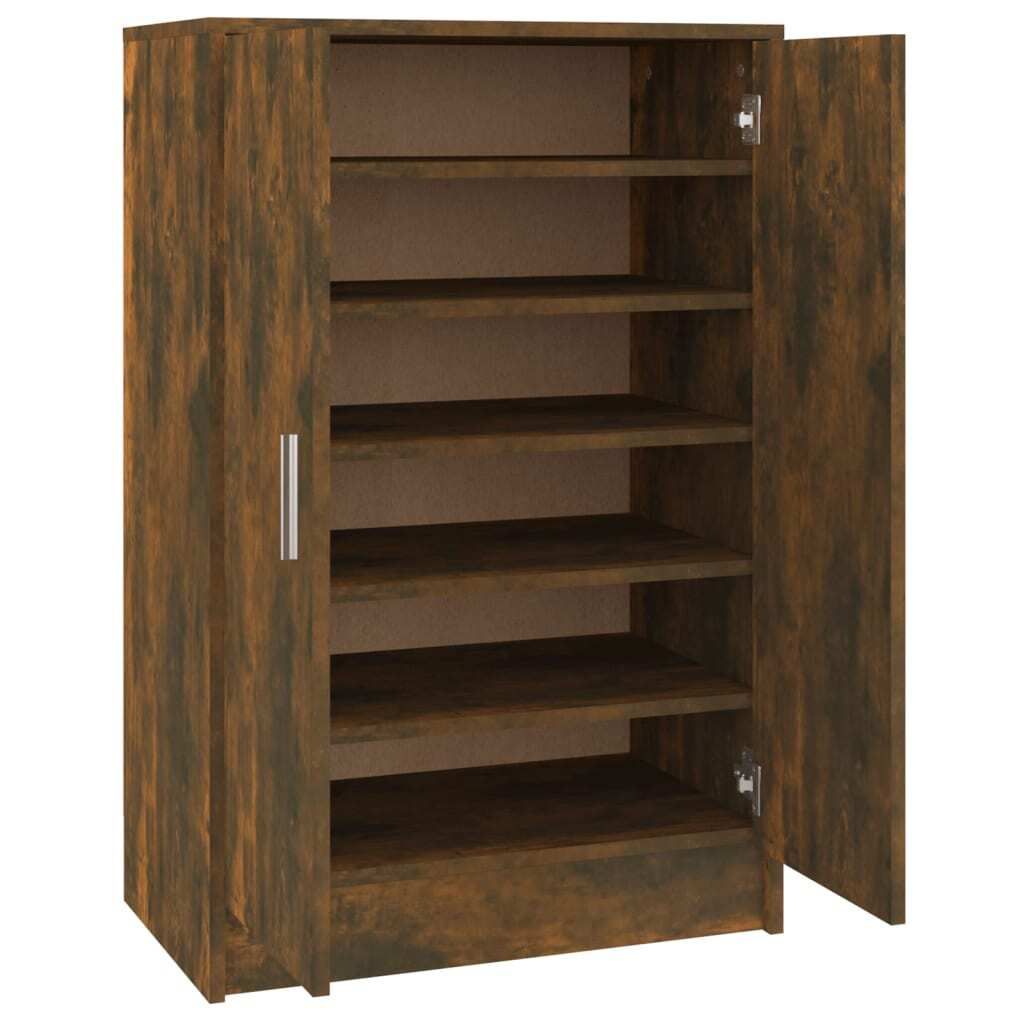 vidaXL Schuhschrank Räuchereiche 60x35x92 cm Holzwerkstoff Produktbild 