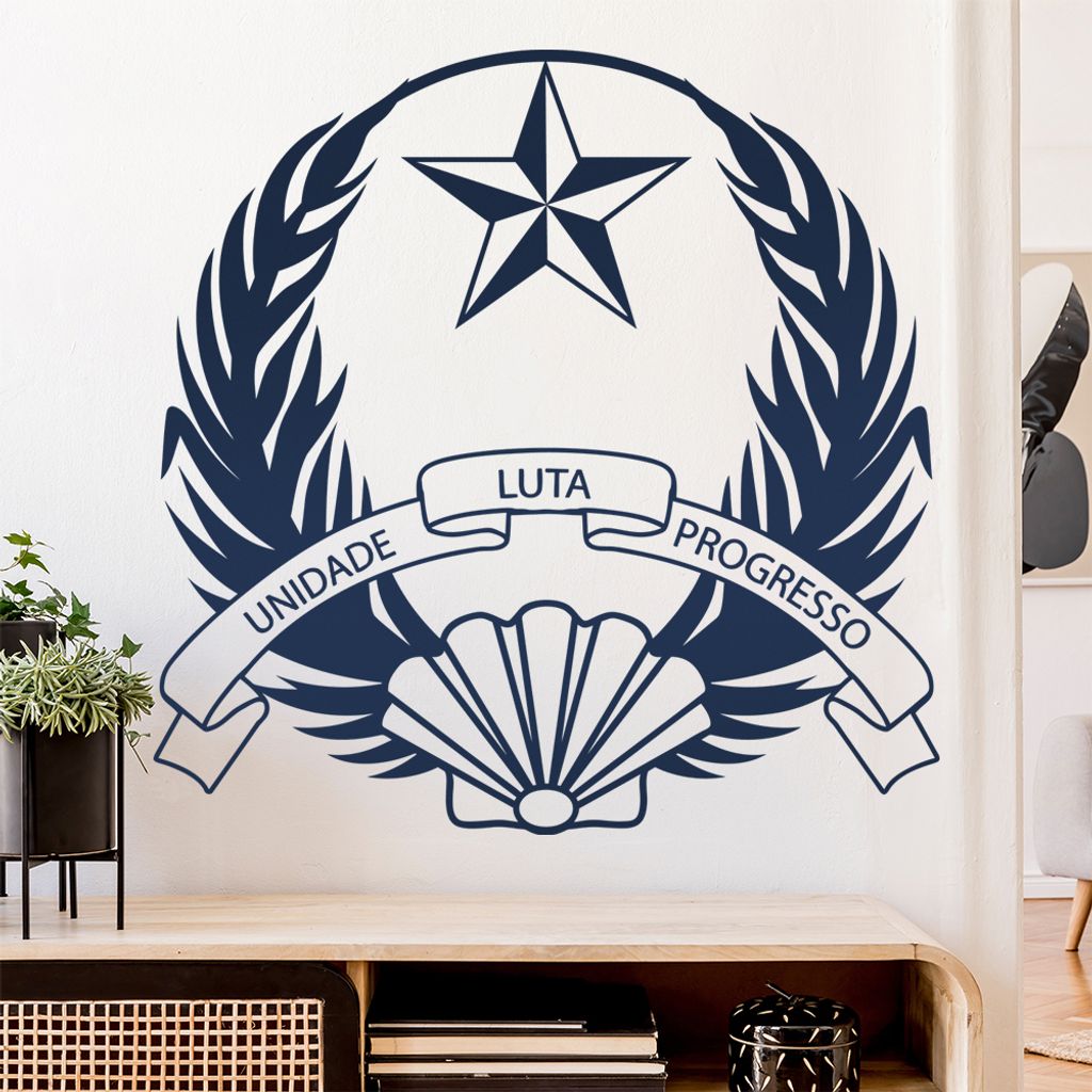 Guinea-Bissau Wappen Wandtattoo Wandaufkleber Wall Sticker - Dekoration, Küche, Wohnzimmer, Schlafzimmer, Badezimmer