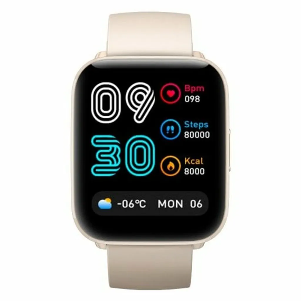 Mibro, Smartwatch C2 Bluetooth 5.0 2ATM con sensore di frequenza cardiaca, bianco
