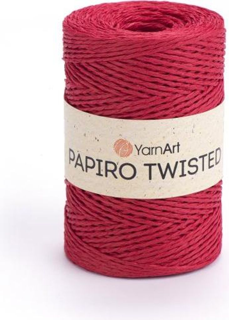 Yarnart Papiro Twisted Raffia Rot - Perfekt für Sommerhüte & Deko!