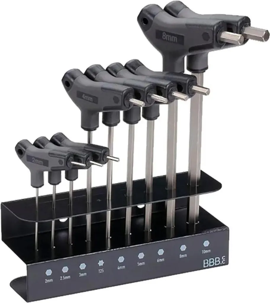 BBB Jeu de 9 clés Allen et Torx Argent - Set d'outils indispensables