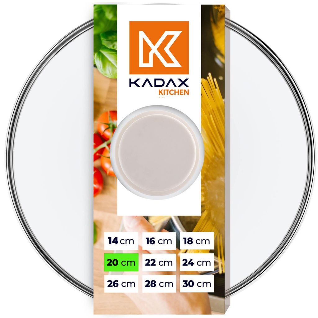 Coperchio in vetro KADAX con manico in silicone "Tolfa", Immagine del prodotto 