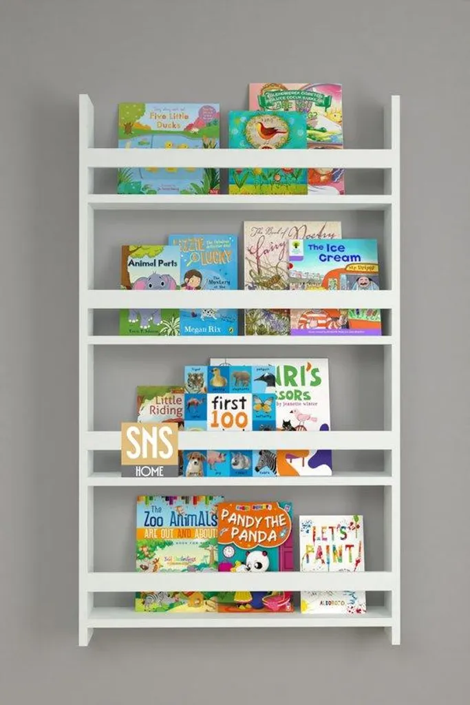 Rangement livres enfant gain de place : Étagère Montessori SNS Home 120cm