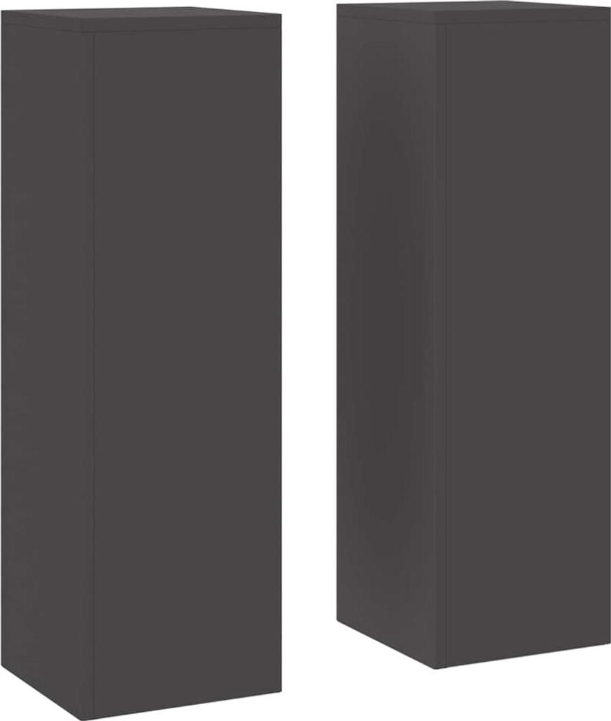 Pflanzenständer 2 pcs Schwarz 24 x 24 x 75 cm Stahl