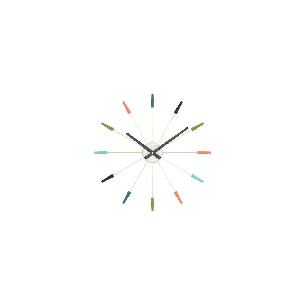 Grande Horloge Murale Design Multicolore 58cm NeXtime Plug Inn