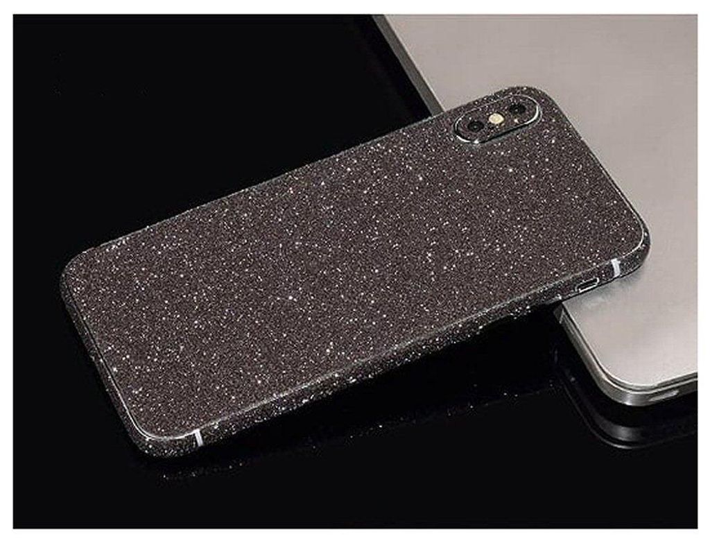 Rückenschutz für iPhone XS Max, schwarzer glitzernder Bling-Rückenschutz