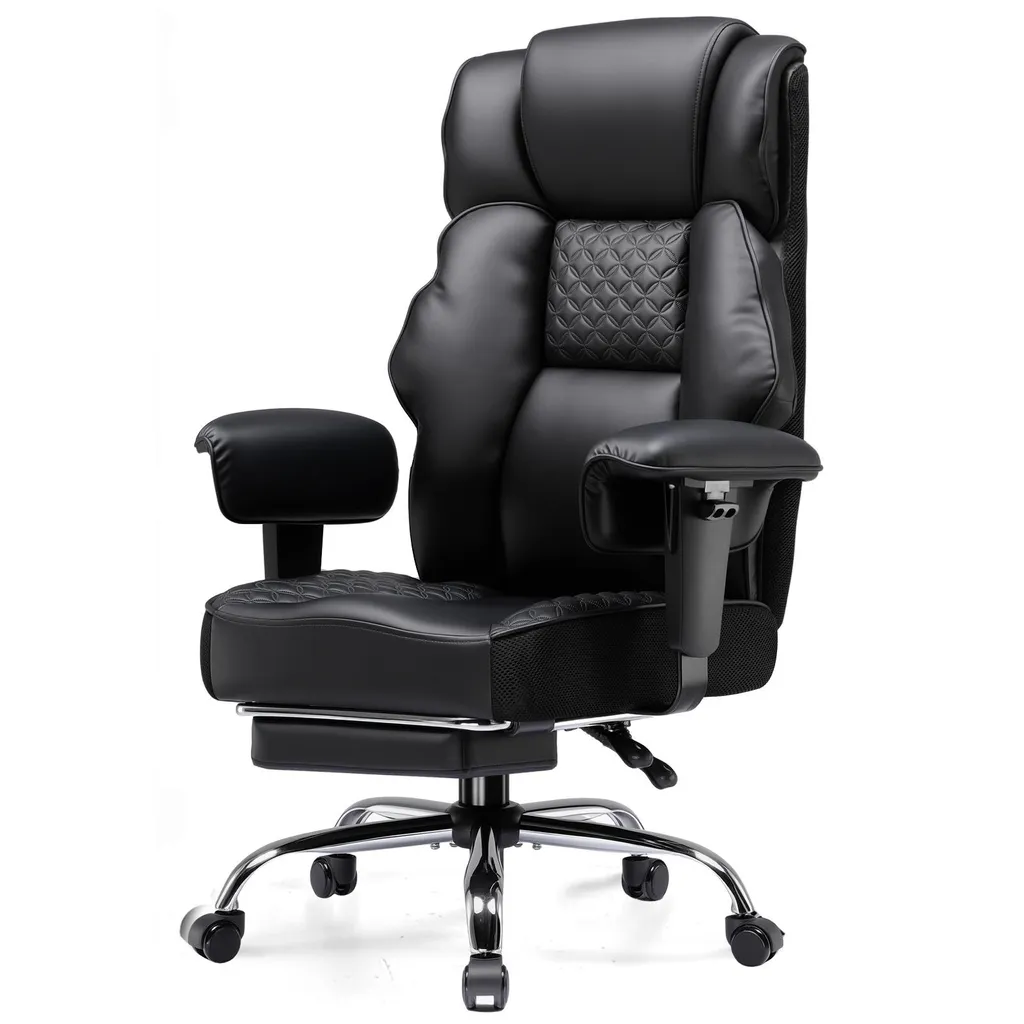 Fauteuil gaming GTPLAYER Noir - Siège de Bureau Ergonomique Similicuir