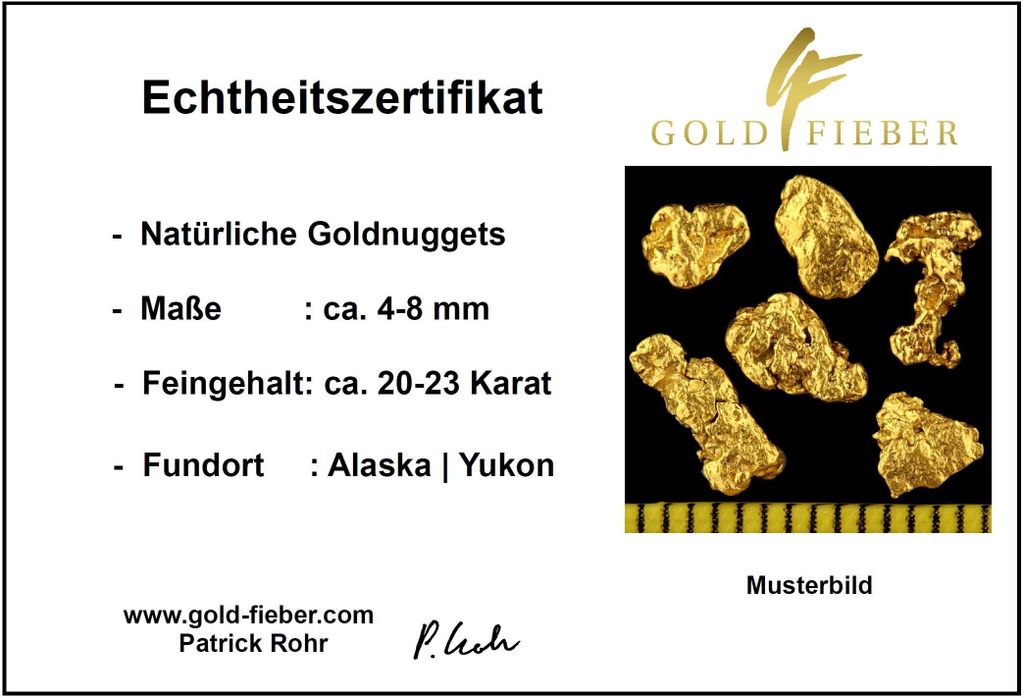 1 Gramm Echte XL Goldnuggets aus Alaska mit 20-23 Karat + Produktbild 3
