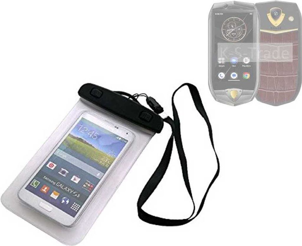 K-S-Trade Schutz Hülle Handy Hülle Kompatibel mit Oukitel K16 Beach Bag wasserdicht 16cm x 10cm Schutzhülle Staub Sand Flachwasser Beachbag Case