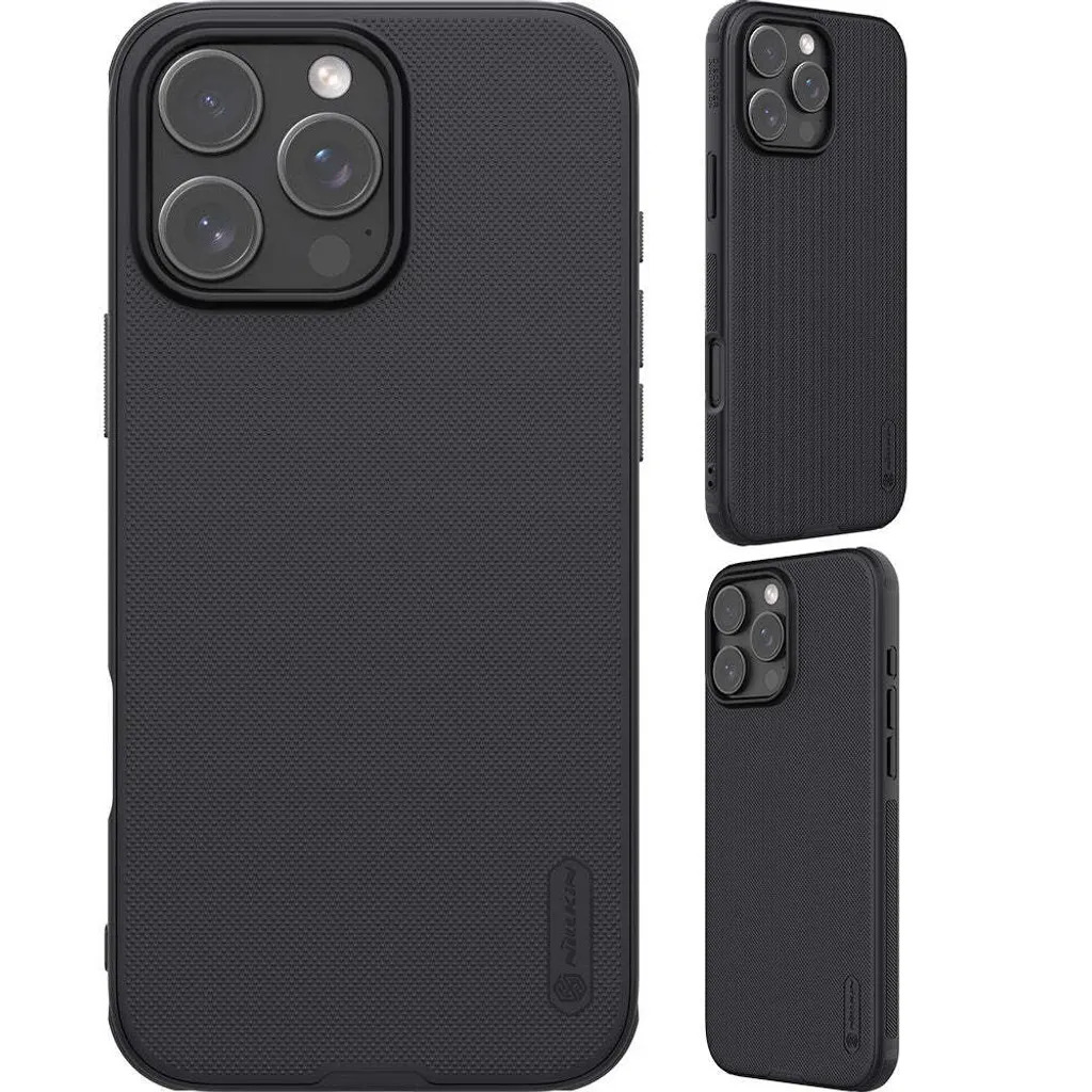 Custodia Nera iPhone 16 Pro Max Nillkin Frosted Shield Pro Elegante - 8