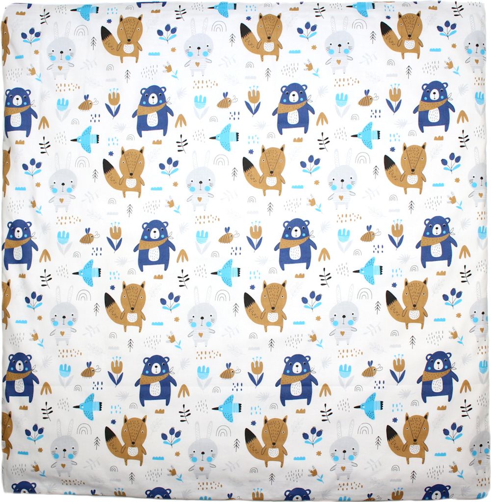 Primawela Deko Kissenbezug Bezug für Baby Kind für Kissen 80x80 cm 11. Waldtiere