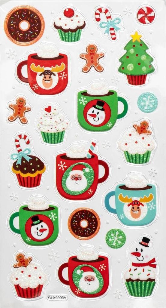 Sticker pn mugs 2ass 10x21,4 - Feeric Lights & Christmas