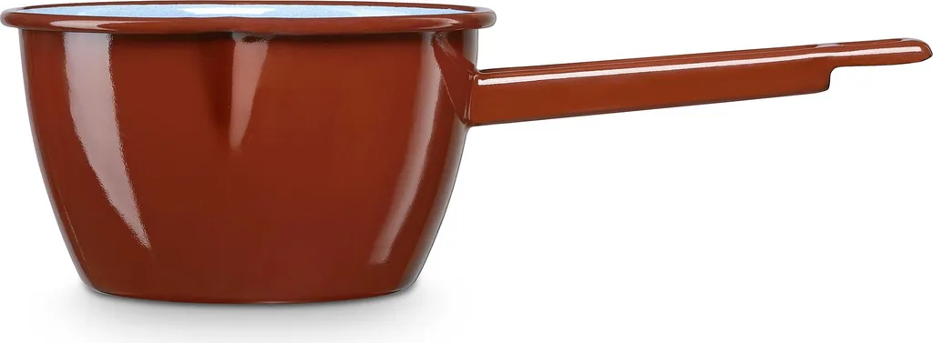 Bollilatte Briebe Terra 0,7L Marrone Vintage Acciaio Smaltato Induzione