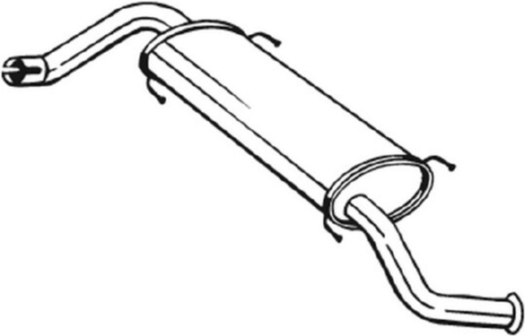 BOSAL 281-873 Endschalldämpfer für FIAT Ducato Kastenwagen (250, 290) Auspuff