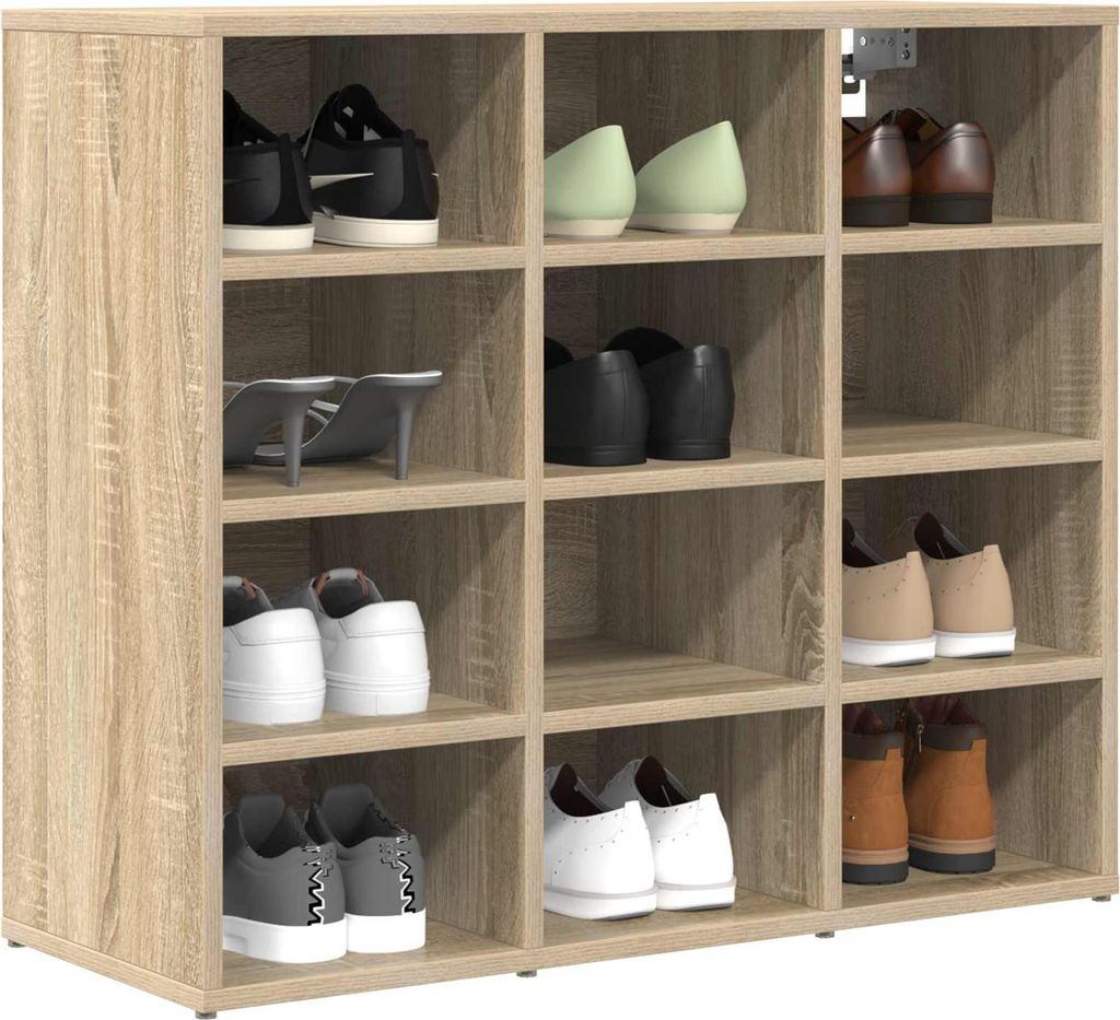 vidaXL Botník Sonoma dub 77,5 x 30 x 67 cm Materiál na báze Obrázok produktu 