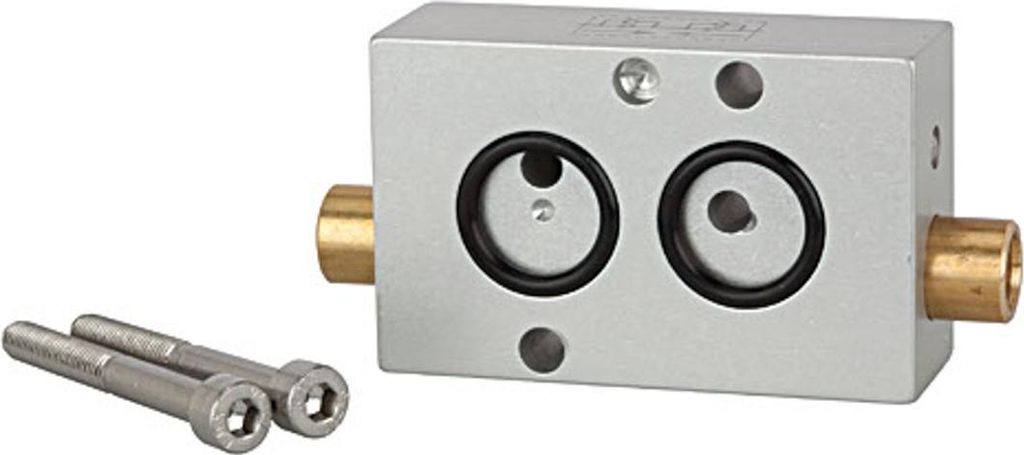 Riegler Drosselplatte, NAMUR-Ventile, Alu elox., 3-Wege, Schraubendreher