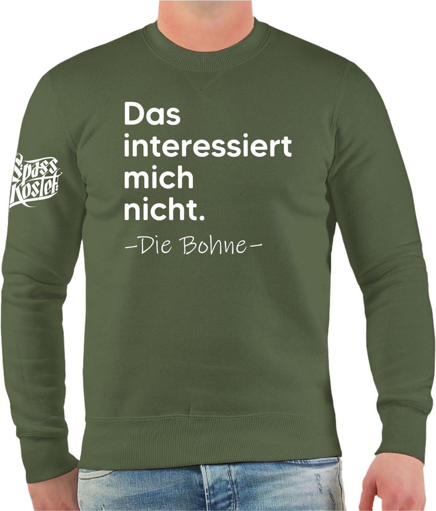 Herren Sweatshirt Das interessiert mich nicht. DIE BOHNE