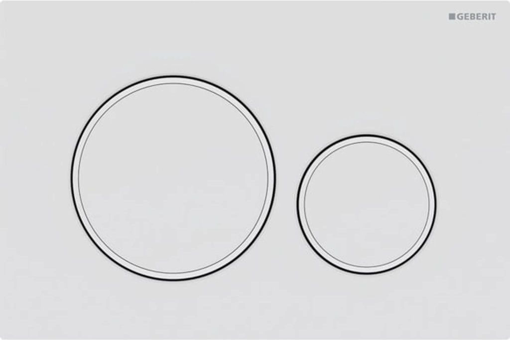 Geberit Betätigungsplatte Sigma20 2-Mengen Kunststoff, mattweiss, round, 1 Stk.