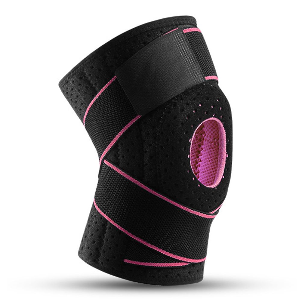 1 Stück Kniestütze Sport Kniebandage Knee Support Knieschutz Fitness Knieschoner Rosa 3244cm