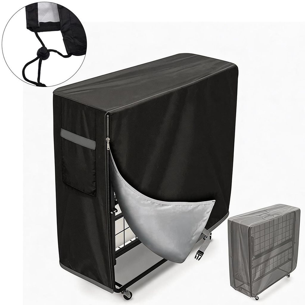 Zustellbett-Aufbewahrungshülle, Klappbett-Aufbewahrungshülle mit Reißverschluss, wasserdichte Universal-Zustellbett-Schutzhülle, L84xB33xH107cm
