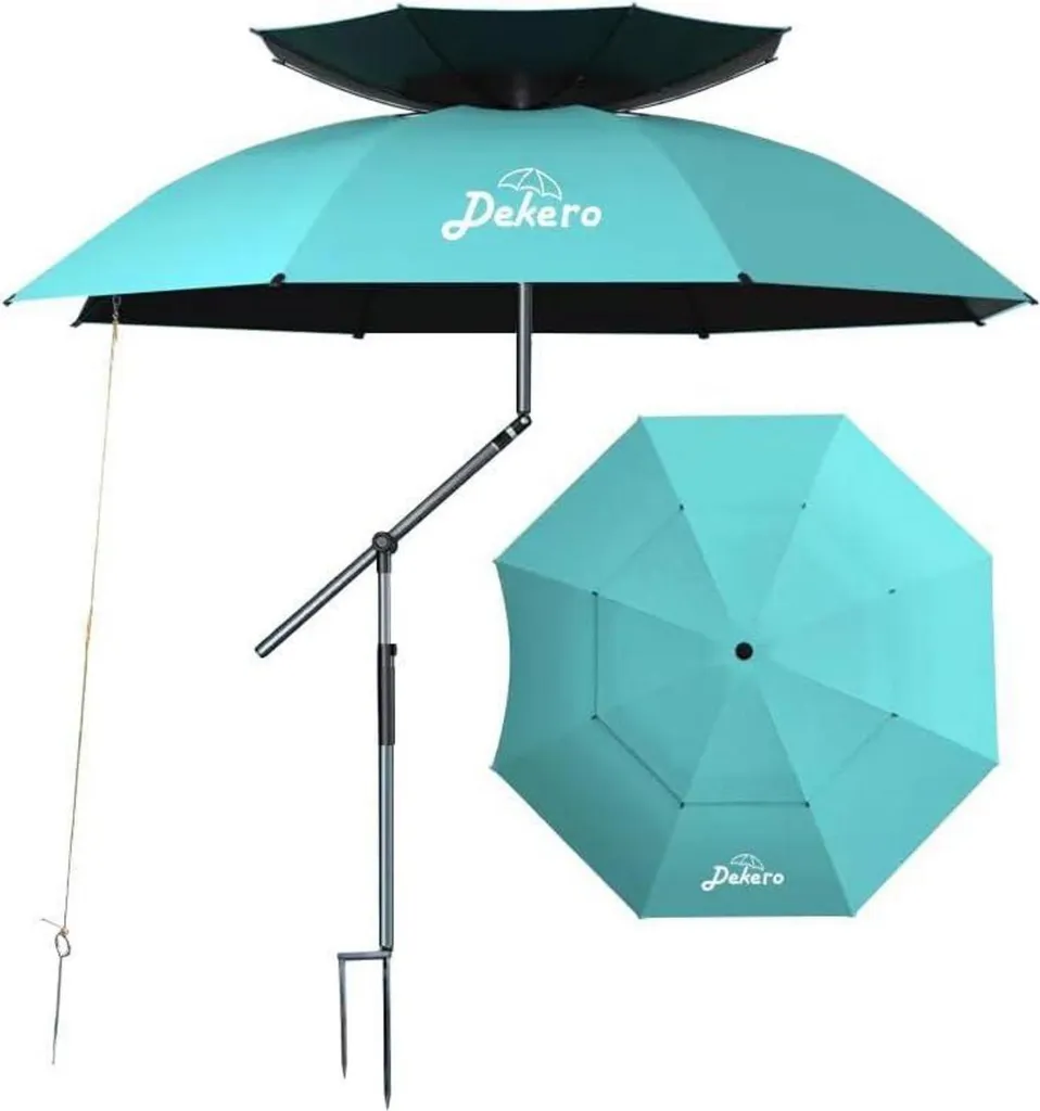 Parasol de Plage XXL 240cm pour Famille - Protection UV et Vent Marine