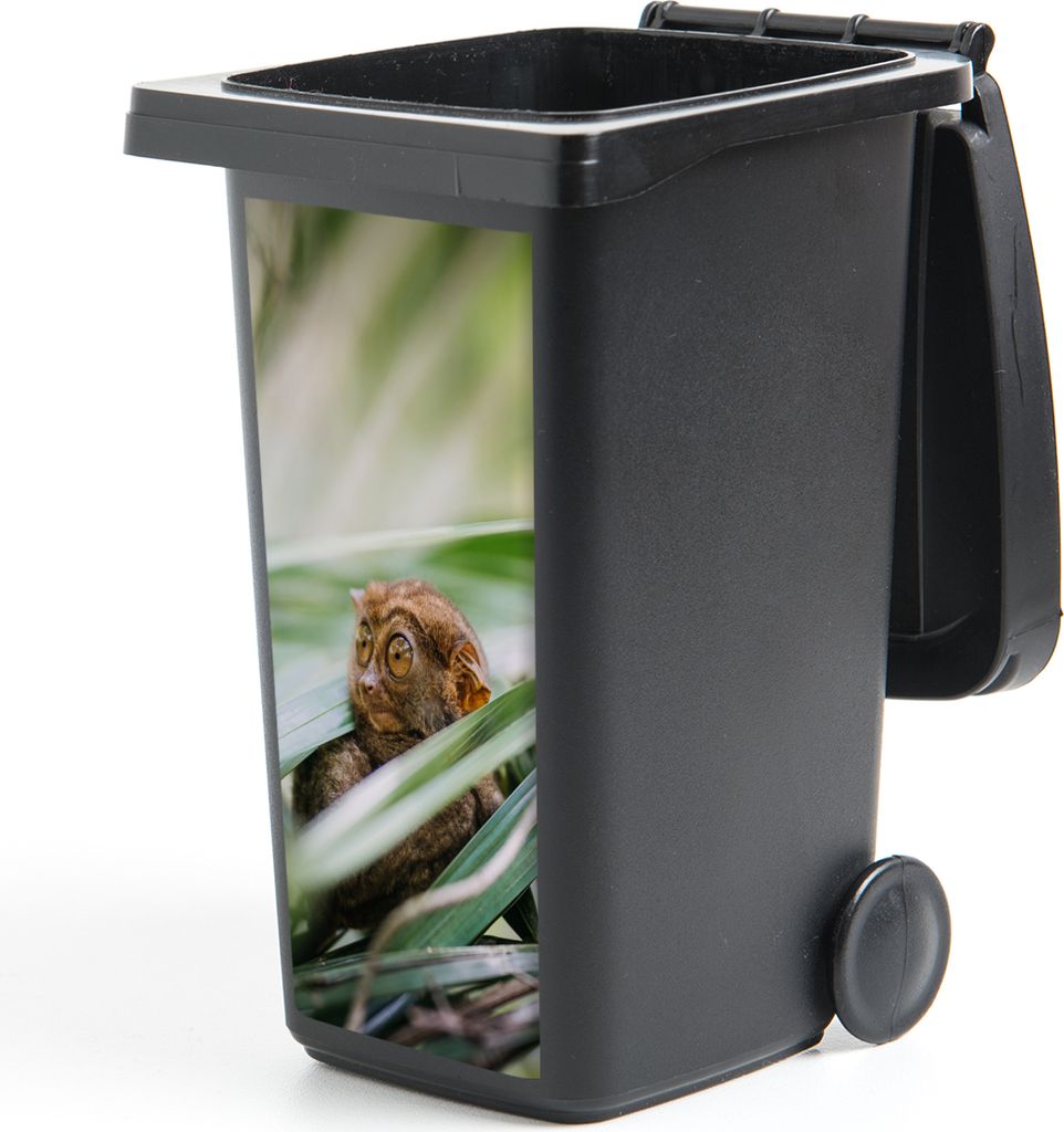 MuchoWow Mülltonnenaufkleber Philippinisches Geistertier inmitten der Blätter 38x80 cm - Behälteraufkleber - Mülleimer-Aufkleber - Container-...