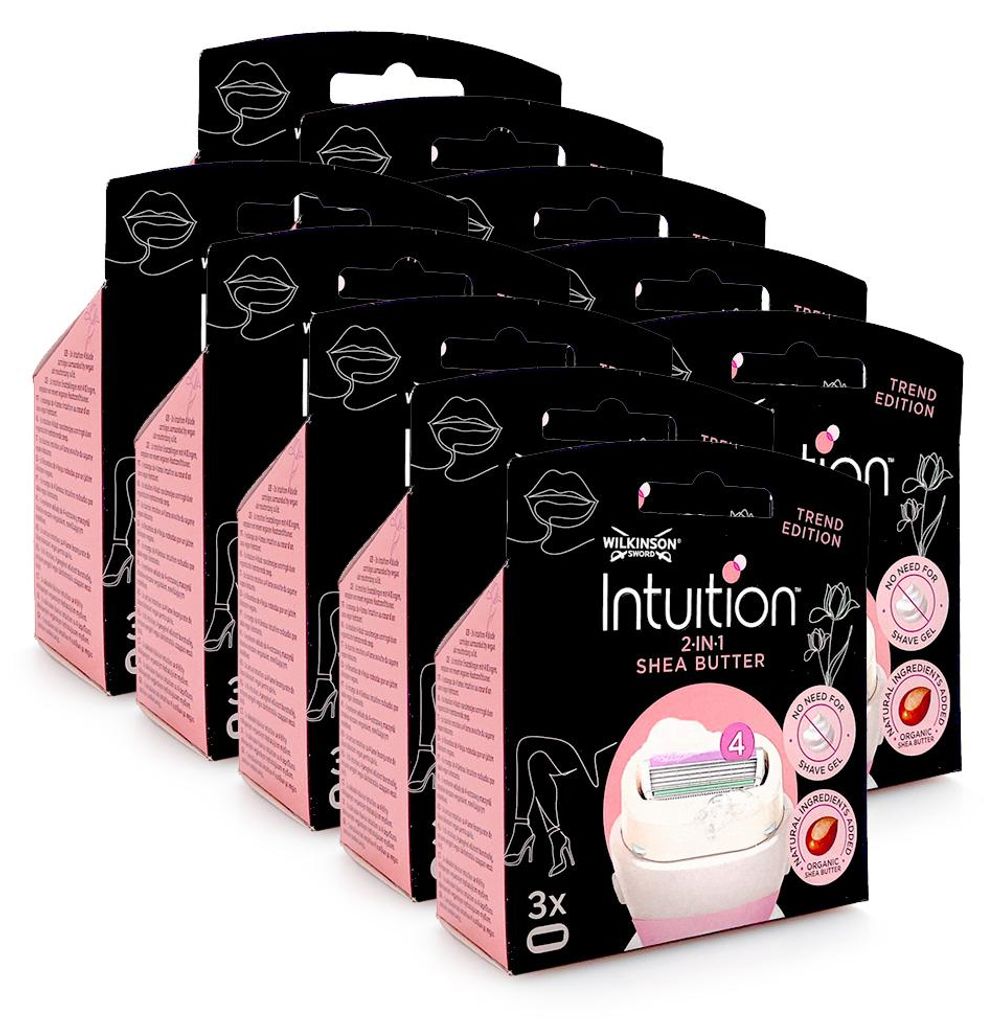 Wilkinson Intuition 2-in-1 Shea Butter Rasierklingen, 3er Pack x 10