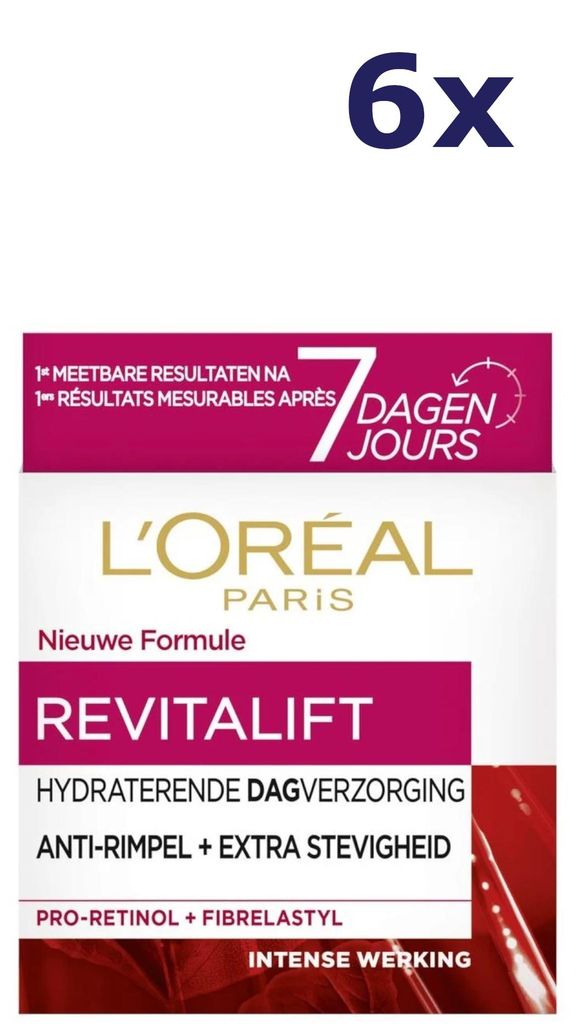 6x L'Oreal Skin Revitalift Dagcreme 50ML