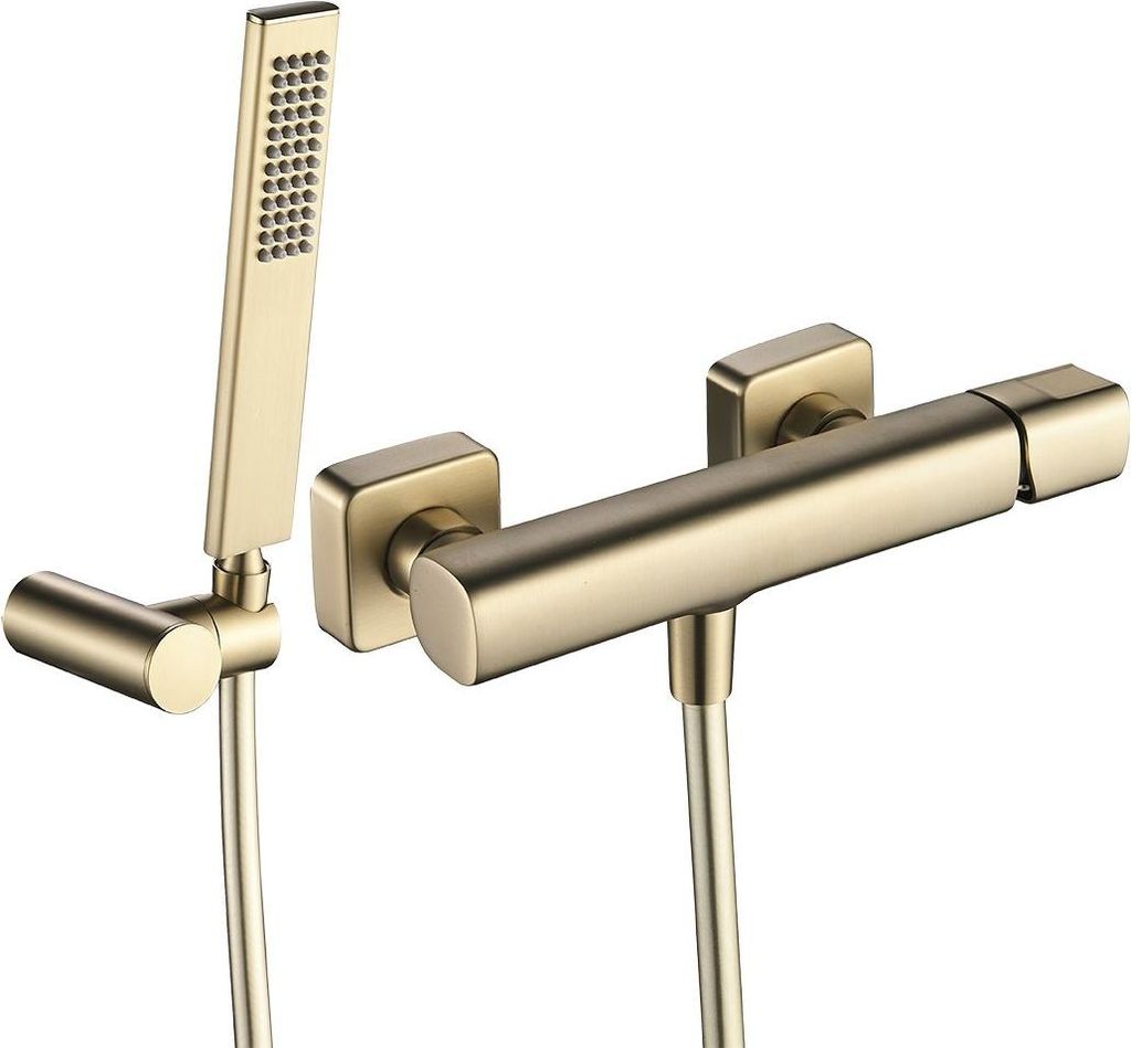 Laveo | Wanddoucheset - Goudkleurige afwerking - Keramische Productafbeelding 
