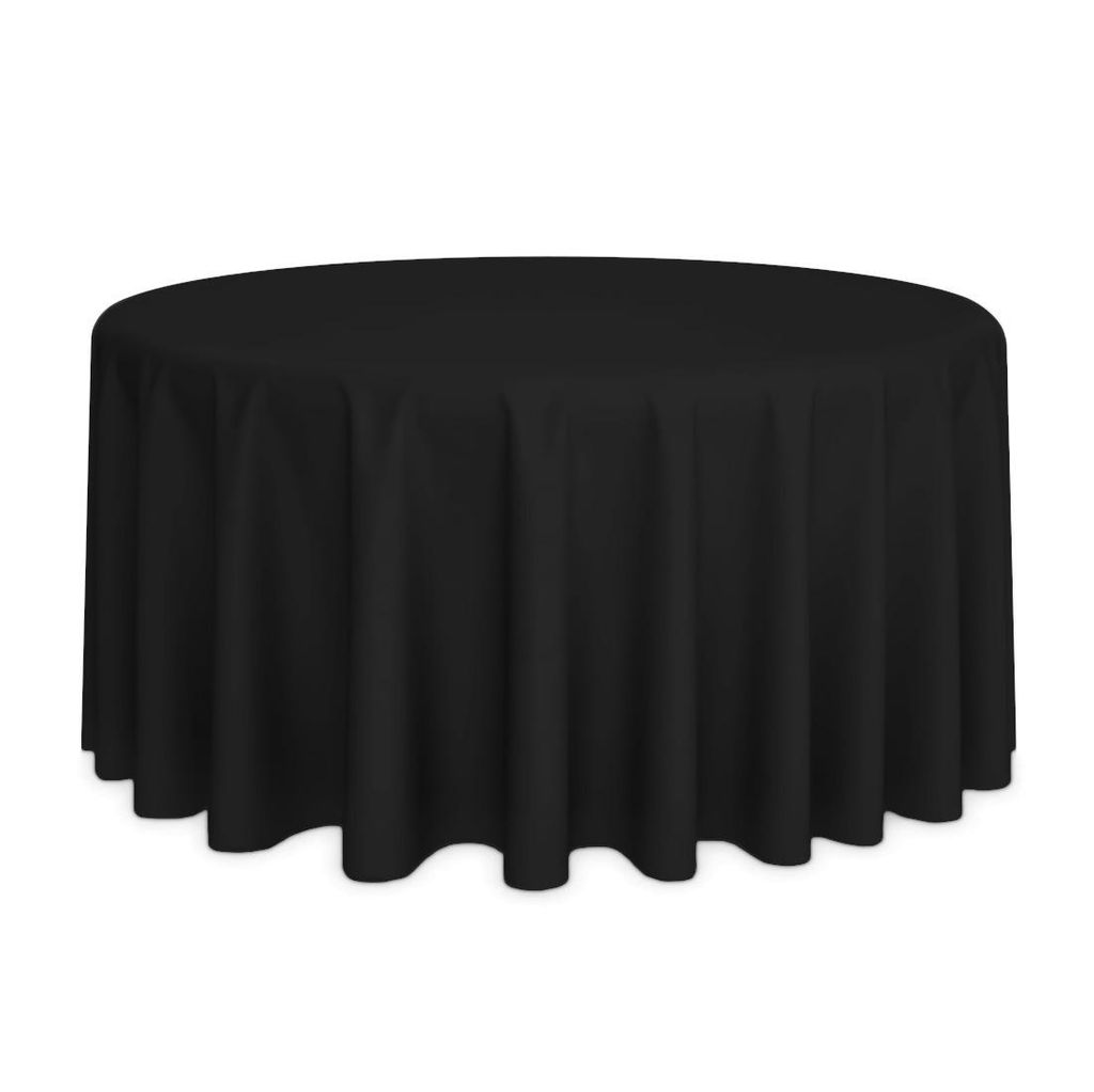 Tischdecke Rund 230 cm Weiß Unifarben Polyester