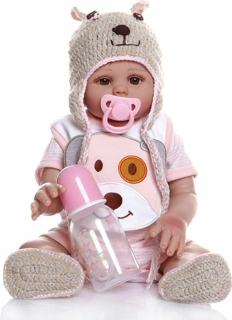Poupée Reborn Fille Anatomiquement Correcte 48cm en Silicone Lavable - Inès