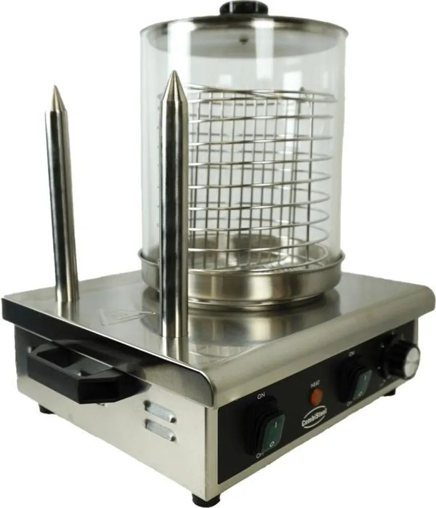 Machine hot-dog 2 chauffe-pains inox - Cuisson vapeur et design compact - 3