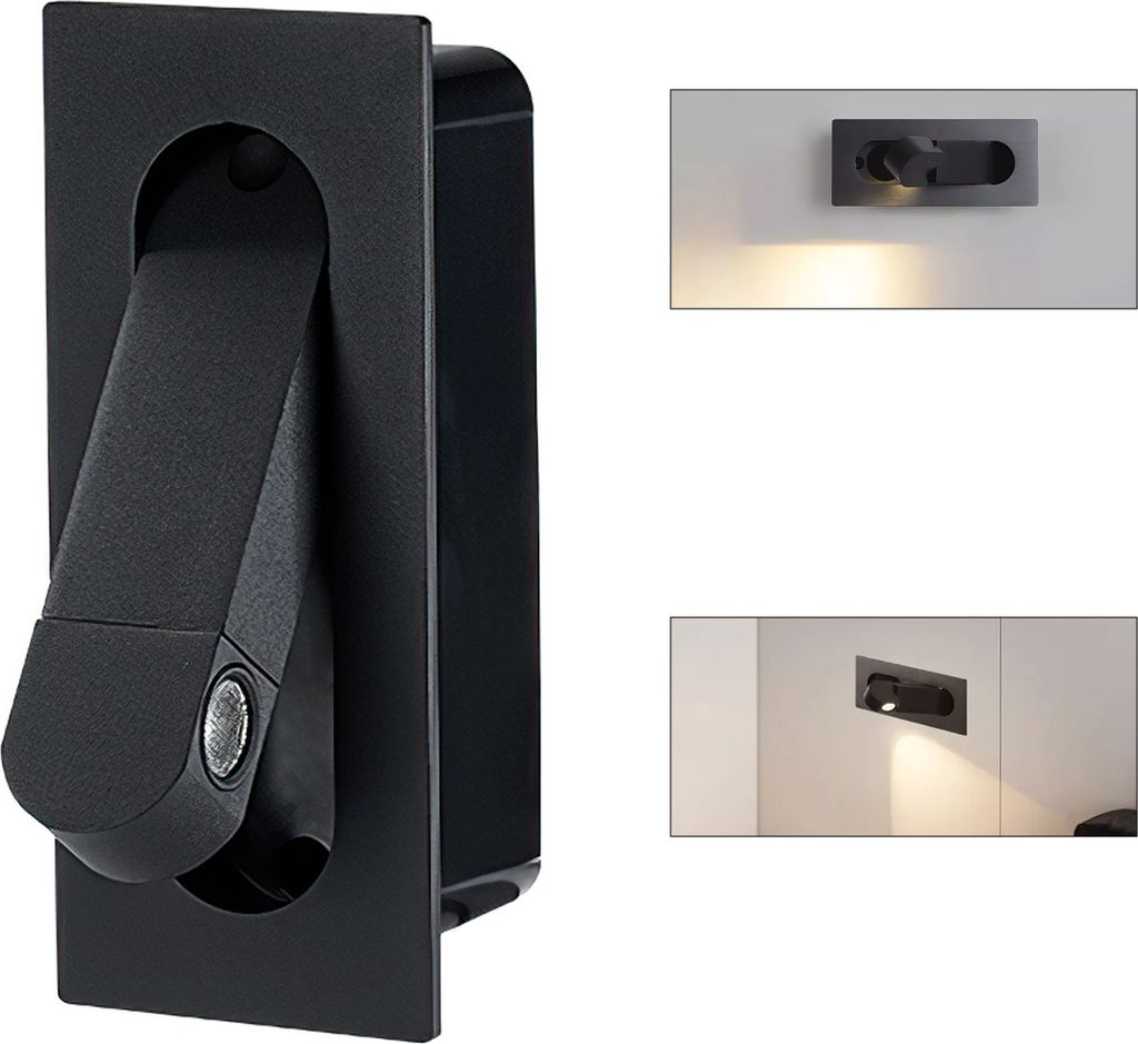 Eingebettete Lesewandlampe, Europäisches Design für Produktbild 