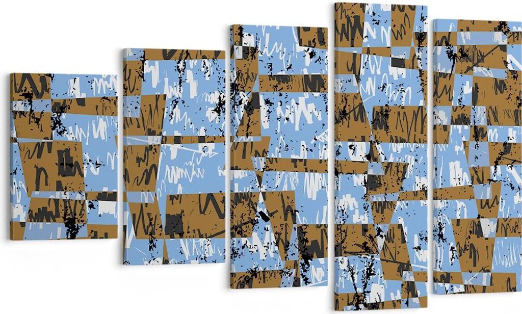 Bild auf Leinwand - Leinwandbild - Abstraktion modern - 100x60cm - Wand Bild - Wanddeko - Leinwanddruck - Bilder - Kunstdruck - Wanddekoration - Le...