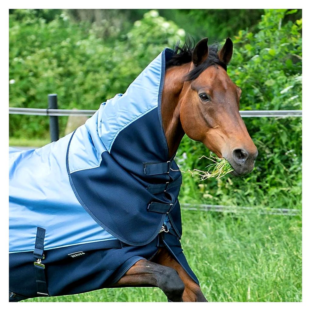 Hunde-Schwimmweste 3D AIR RAIN, eisblau/navy, Größe S, Notfallausrüstung für Wasseraktivitäten