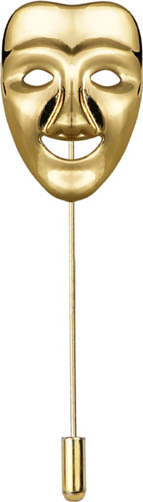 Kreative Mann Maske Legierung Brosche Pin Party Hochzeit Revers Anzug Kleid Pullover Dekor-Golden