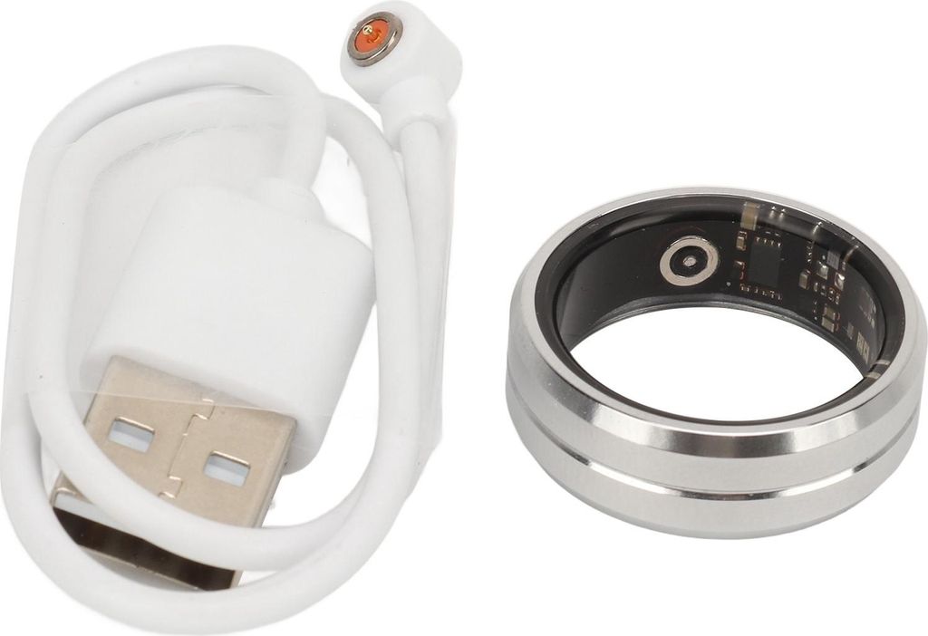 Smart Health Ring Fitness Tracker Bluetooth für die Schlafüberwachung Schritt Counting Tracking IP68 wasserdichte Android iOS Silber Größe 12