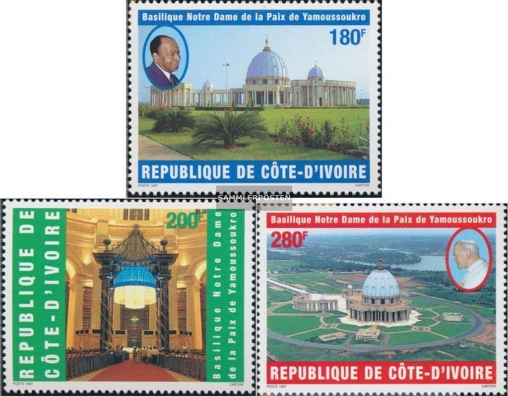 Briefmarken Elfenbeinküste 1997 Mi 1174-1176 (kompl.Ausg.) postfrisch Basilika der hl. Jungfrau
