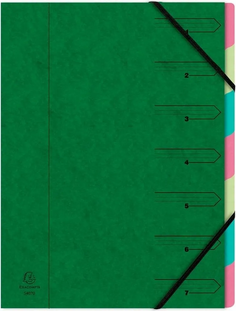 Trieur Vert 7 Compartiments : Solution Anti-Perte Documents x12 - 8