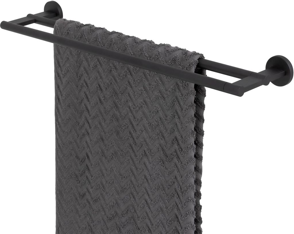 Tiger Noon Handtuchhalter 59,9x4,9x12,4 cm für Bad Handtuch Butler Schwarz