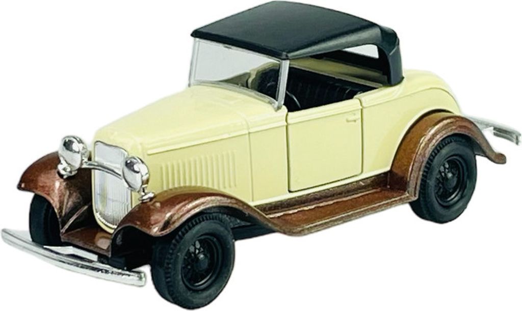 Welly Old Timer Ford Model a Roadster Beige mit Dach 1:34-1:39 Die Cast Metall Modell Neu im Kasten 98875