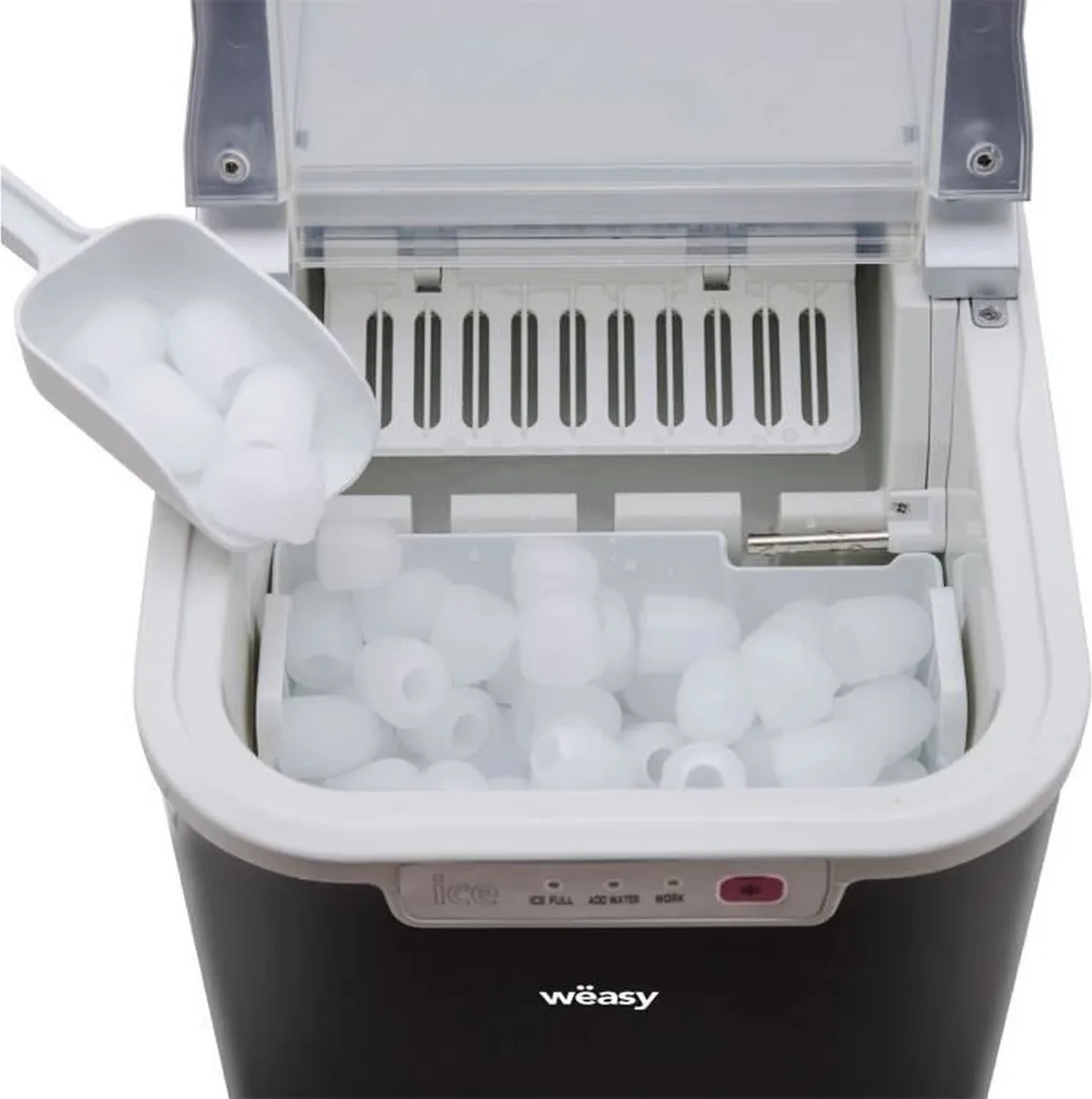 Fini les bacs vides : Machine à glaçons Wëasy 12kg compacte et noir - 8