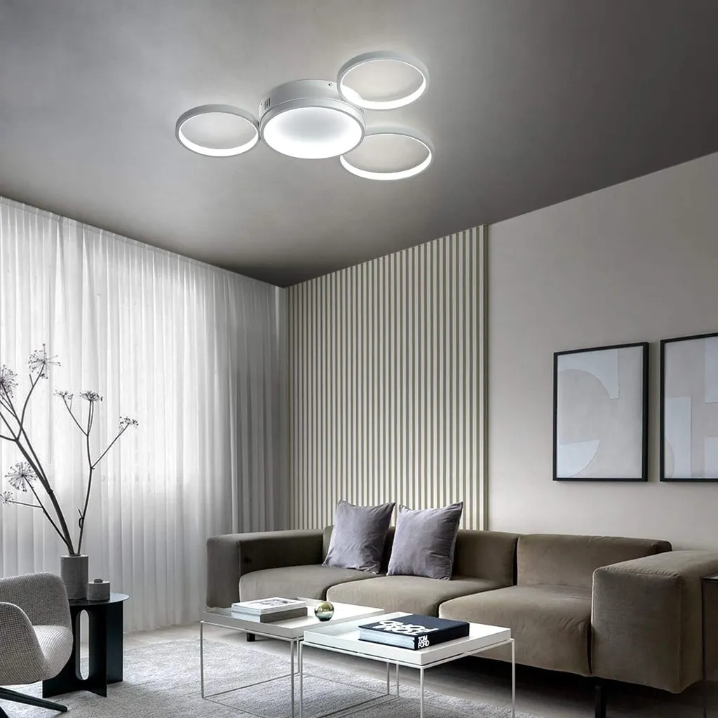 Plafonnier LED Salon et Salle à Manger Design Ring 52W Eclairage Variable